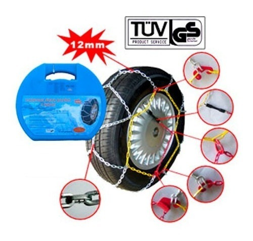 Imagen 3 de 8 de Juego Cadenas Nieve Barro Rueda Auto Sandero Stepway 12mm