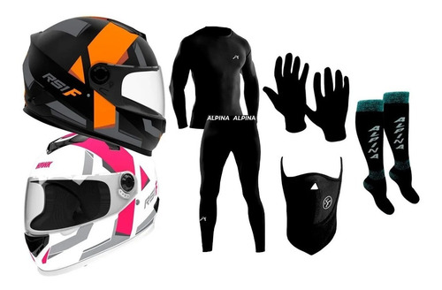 Casco Hawk Rs1 F + Kit Termico Completo Alpina - Sti C