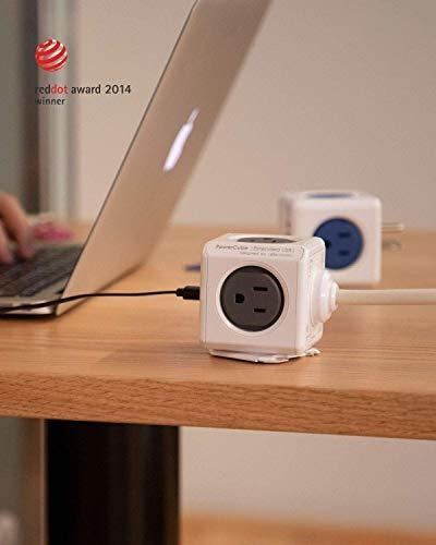 Power Strip, Allocacoc Powercube | Ampliado |, 4 Salidas Y 2
