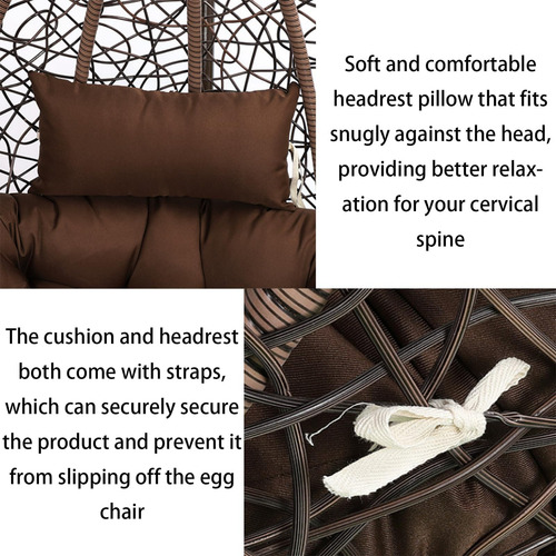 Cojín Para Silla Colgante Con Almohada Para Reposacabezas,co