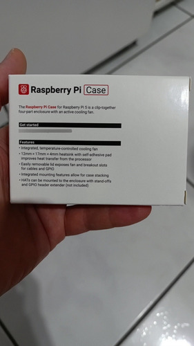 Sh - Case Oficial P/ Raspberry Pi 5 Pi5 Com Cooler E Na Cxa (Usado)