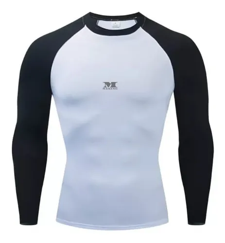 Buzo Fit Deportivo Dama Protección Solar Lycra Compresion Blanco