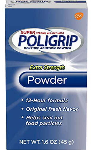 Super Poligrip Denture Adhesive Powder Extra Strength - 1.6