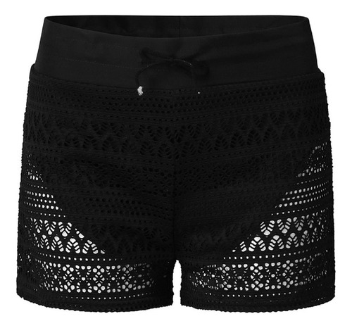 Pantalones Cortos De Encaje Negro Para Mujer, Calzoncillos T