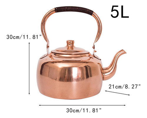 . Tetera Tetera De Cobre Tetera De Cobre De Bronce 5 Litros
