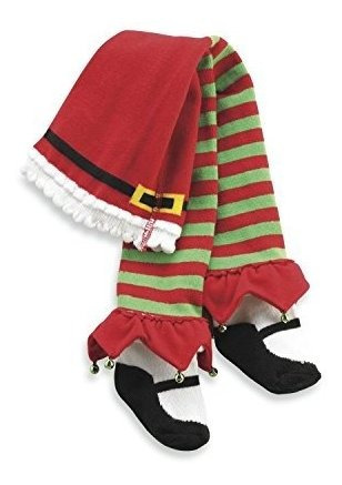 Elf Green Red Stripe Jingle Tights B00957l2oc1