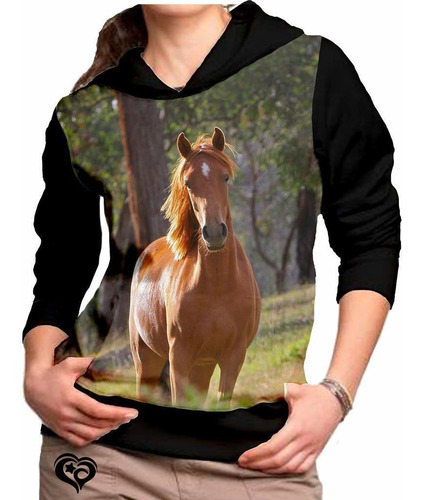 Moletom De Cavalo Feminino Animal Blusa Casaco