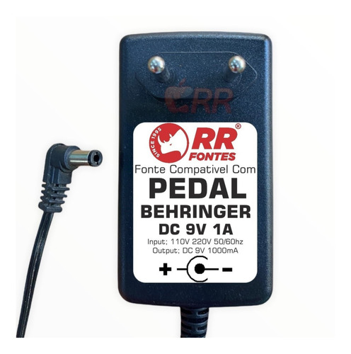 Fonte 9v Pedal Behringer Para Baixo Bod400 Overdriver