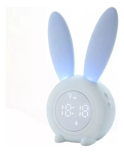 Reloj Despertador Digital Nocturnas Orejas Conejo Para Niños