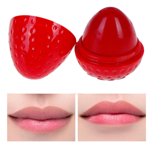 Bálsamo Labial Hidratante Con Color Frutilla Rojo