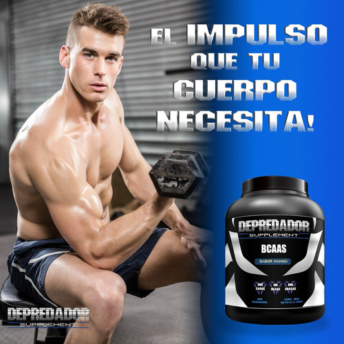 Aminoácidos Bcaas Depredador Protein 1 Kg Sabores 100 Serv Mango