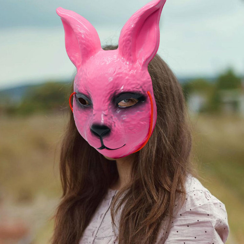 Máscara De Conejo 3d, Máscara De Animal Aterrador, Rosa