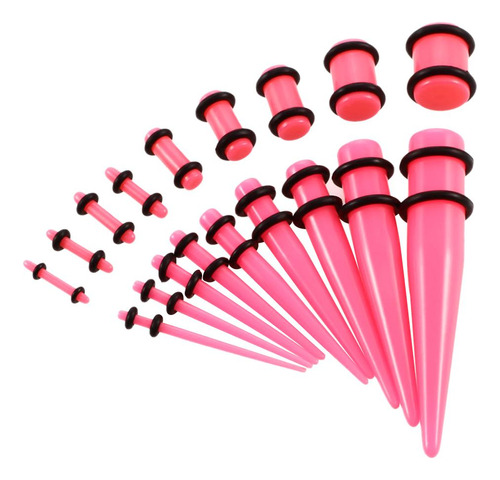 18pcs Tapers Y Tapones De Acrílico Set Eyelet 14g-00g