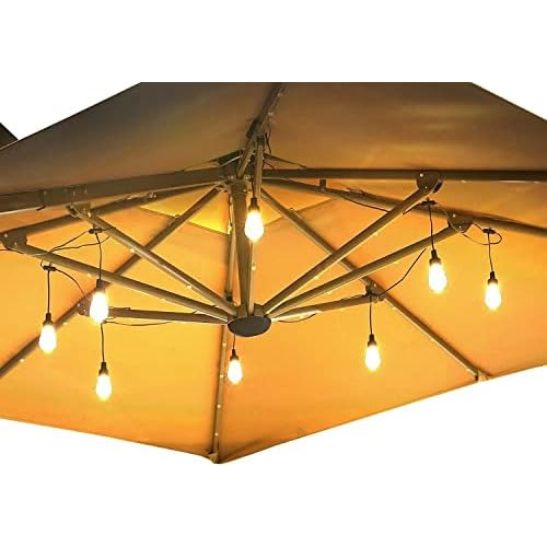 Luces De Sombrillas Patio, 8 Bombillas Led, 13.1 Pies, ...