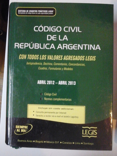Codigo Civil De La Republica Argentina - 9a. Ed.- L276