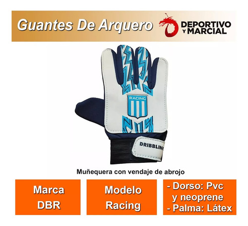 Guantes Arquero Futbol Niños Abrojo Espumado Confotables