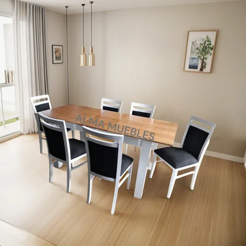 Mesa Extensible + 6 Sillas Paraiso