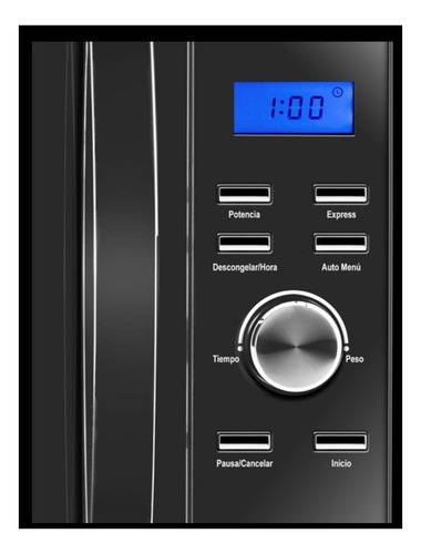 Microondas Digital 25 Litros Negro