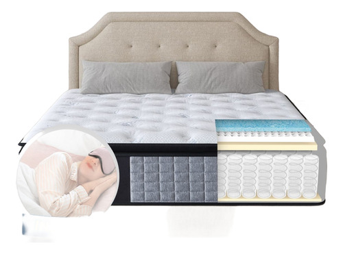 Colchon Individual Soffia Memory Foam Hibrido Ortopedico