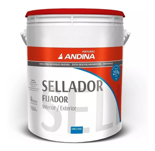 Sellador Fijador Al Agua Andina X 4 Lts - Kromacolor