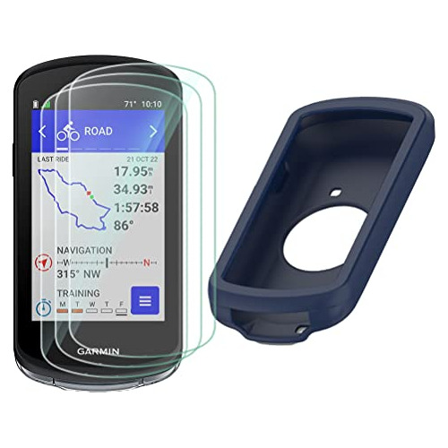 Funda Y Protectores De Pantalla Para Garmin Edge 1040 Azul