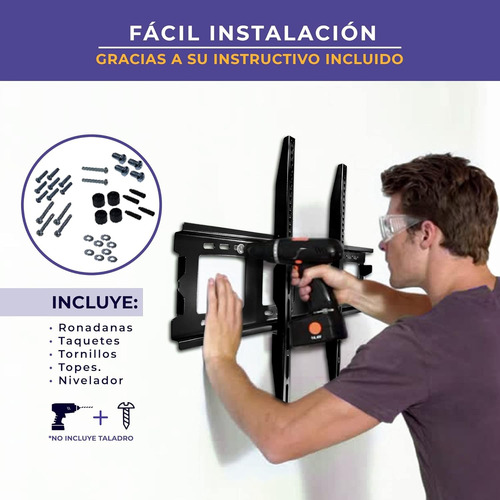 Soporte De Tv Fijo Pantallas De 50 A 120 Link Bits C50120n33