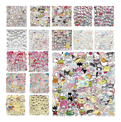 50 Folhas Sanrio Notes - 50 Peças De Adesivos De Desenhos An