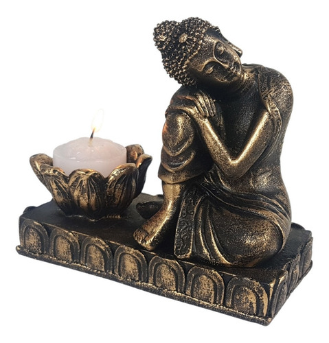 Buda Hindu Tailandês Castiçal Ou Incensário Decoração Resina