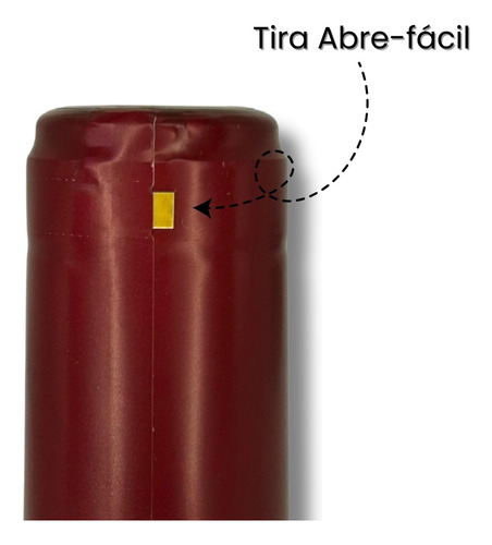 Cápsula Pvc Vino Para Botella 30x60mm Termoencogible 100 Pz Vino Liso