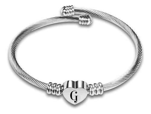 Sbi Jewelry G Nombre Brazalete Mujer Letra Brazalete Alfabet