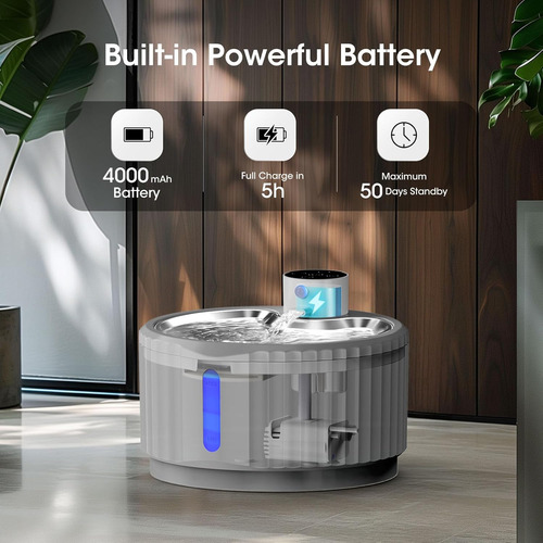 Fuente De Agua Automática Para Gatos Y Perros Con Sensor De