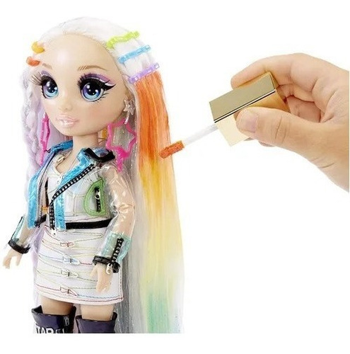 Imagen 4 de 8 de Rainbow High Hair Studio Muñeca Amaya Raine Original Wabro