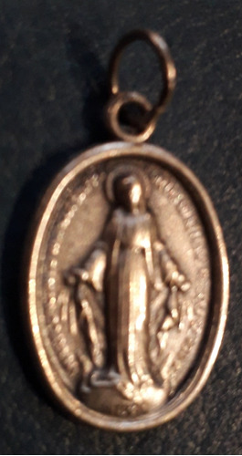 Medalla Virgen Milagrosa Santa María Italy Alpaca 25 Mm