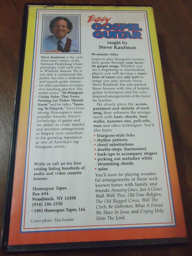 Imagem 2 de 4 de Steve Kaufman Easy Gospel Guitar Amazing Grace Vhs