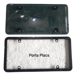 Porta Placas Ahumado Con Borde Tipo Original C/u