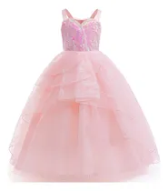 Comprar Vestidos De Novia De Lentejuelas De Halloween Para Niños Vestidos Elegantes Chicas Glinda Personajes Vestidos De Princesa