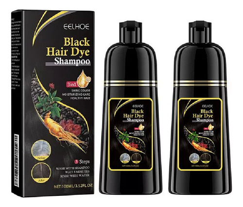 2024 Shampoos Instantâneos De Tintura De Cabelo Preta S 200