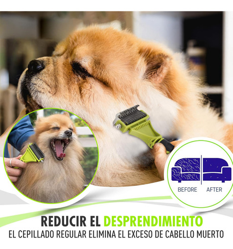Juego De Aseo Para Mascotas-rastrillo De 2 Caras + Peine