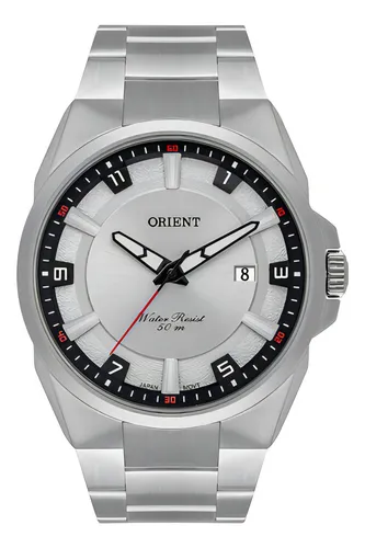 comprar Relógio Masculino Prata Orient Data Prova D'água Original+nf