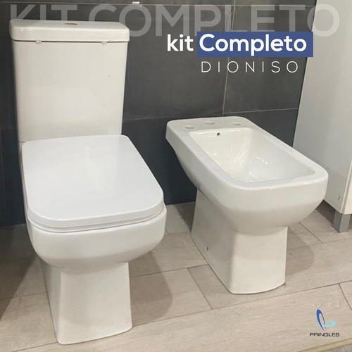 Combo Sanitarios Pringles Dioniso Inodoro Mochila Bidet Tapa