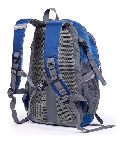 Mochila viaje Discovery Sequoia color azul diseño liso 30L