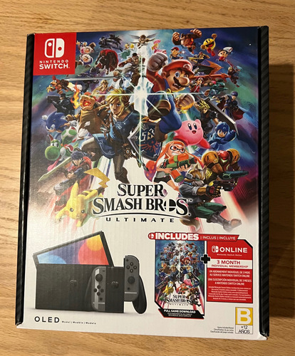 Nintendo Switch Oled Super Smash Bros + 3 Meses Nsonline