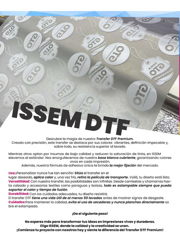 Dtf Textil Impresion Premium 58 Cm * 100 Cm