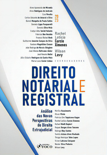 Direito Notarial E Registral, De Levy Wilson. Editora Editora Foco Em Português