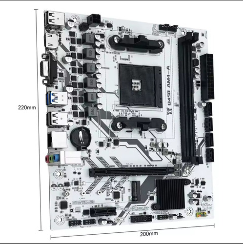 Placa Mãe Machinist B450 Am4 Branco