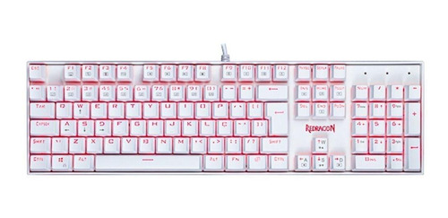 Imagem 1 de 3 de Teclado Gamer Redragon Mitra K551 Outemu Brown Pt/br Branco