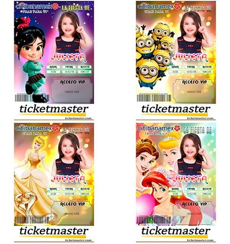 30 Invitaciones Psd Tipo Ticketmaster