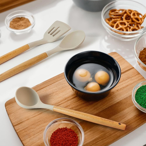 Juego De 46 Utensilios De Cocina De Silicona Con Mango De Ma