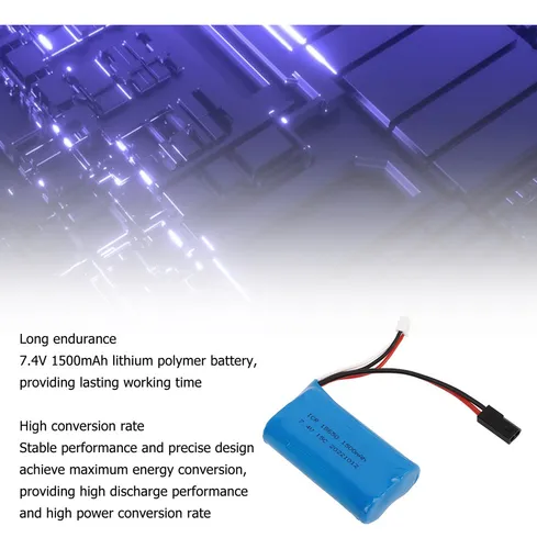 Batería De Litio Rc Car 18650 7.4v 1500mah 5500 Plug