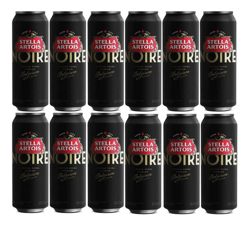 Cerveza Stella Artois Noire 473 Ml Negra X12 - Fullescabio